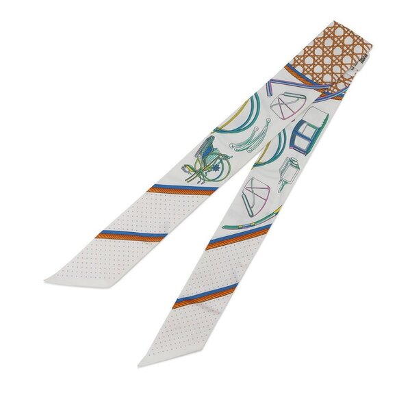 HERMES Scarf Twilly Folding Canopy Carriage LES VOITURES A TRANSFORMATION Si - Picture 4 of 5